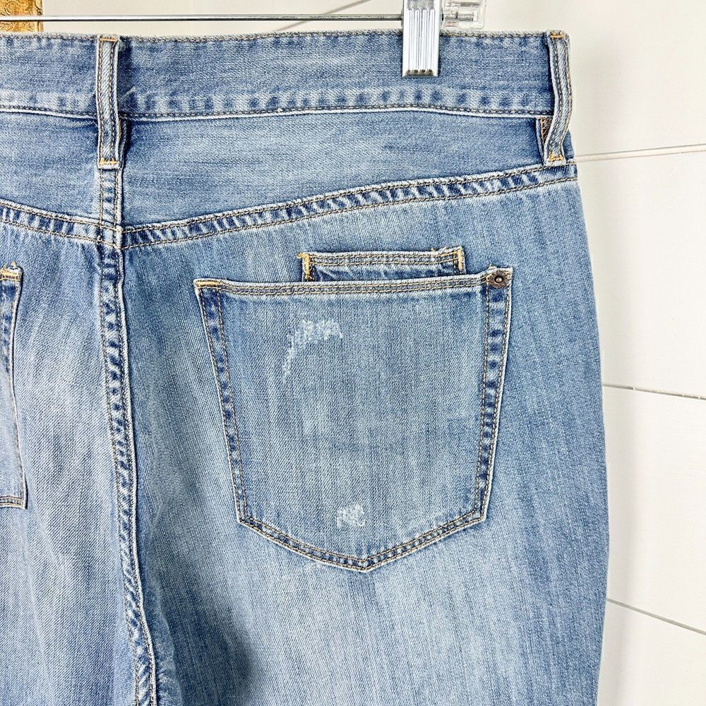 J. Crew Straight Leg Cuffed Jeans Size 30 NWT Distressed Medium Wash - Picture 4 of 7